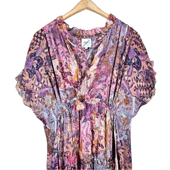 MISA LOS ANGELES Ilya Augusta Batik Tiered Ruffle Chiffon Midi Dress - Picture 7 of 15